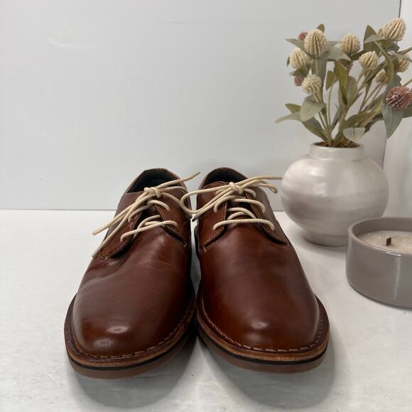 Steve Madden Harpoon 981 Oxford Shoes Lace Up Leather Wood Brown Men 12 Tried On main image 5